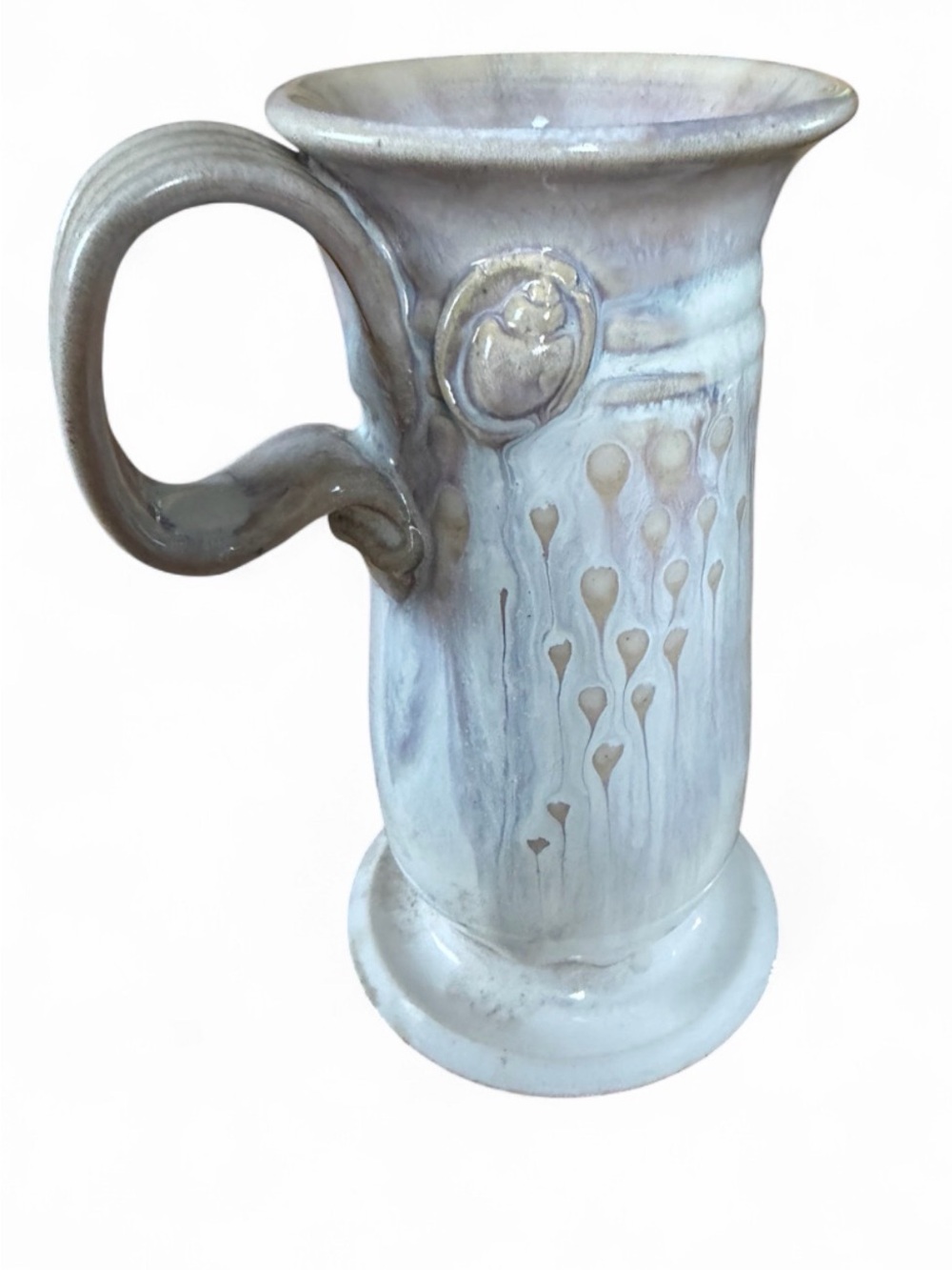 Vintage Garnier Pottery Studio Art Pitcher Signed 5.5โ Tall